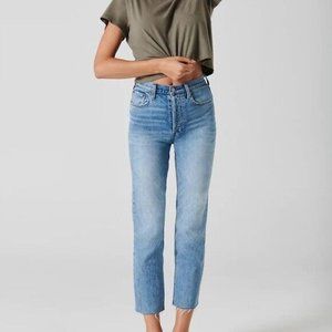 Aritzia Denim Forum The Arlo High Rise Straight Jean size 24